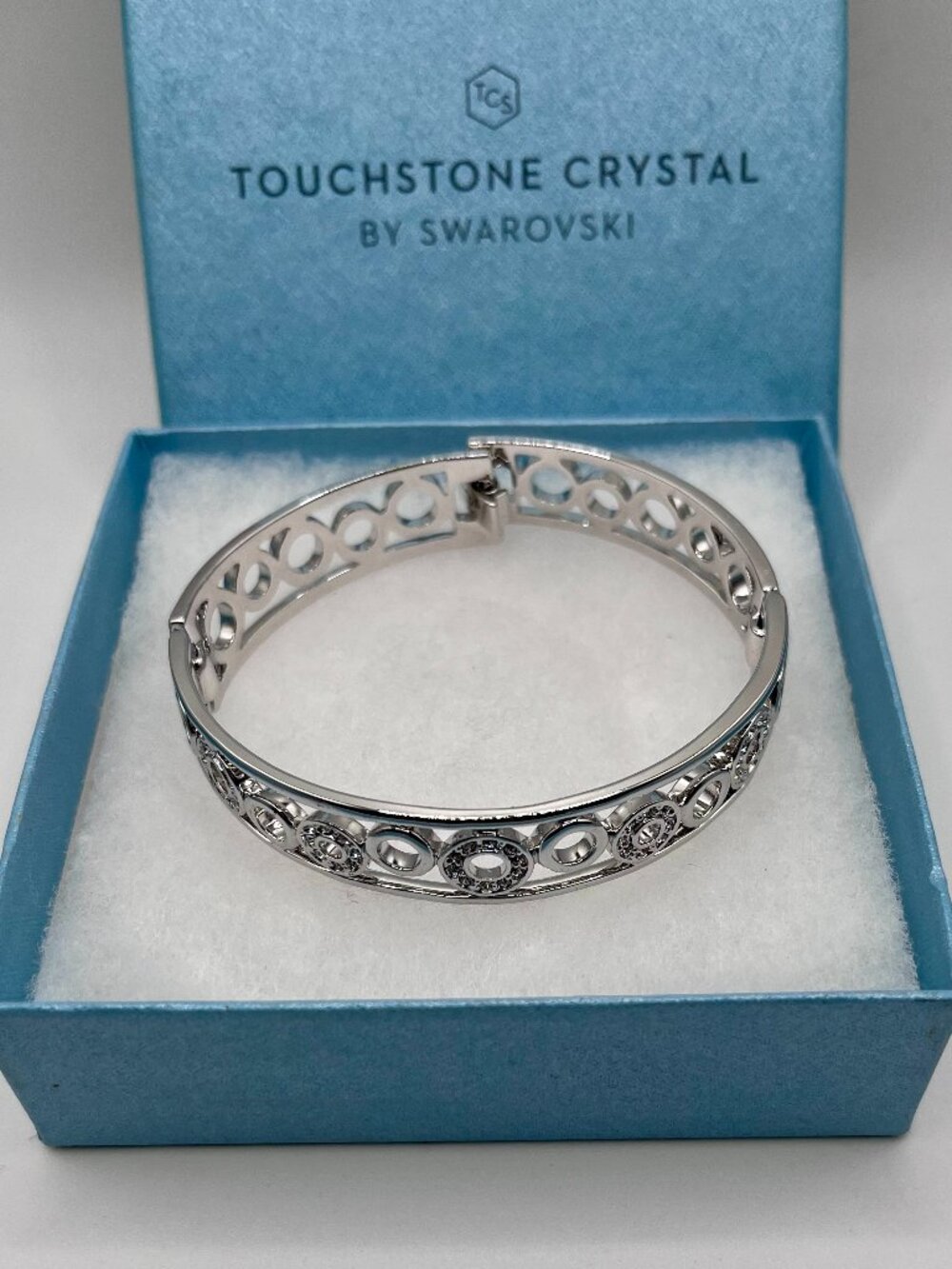 Touchstone Crystal by Swarovski Showtime Bracelet Crystal Rhodium Plating